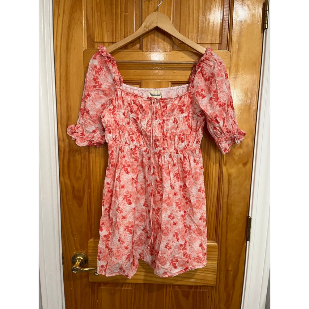 Playa Lucila Mini Smocked Babydoll Cotton Vacation Wear Short Sleeve Dress